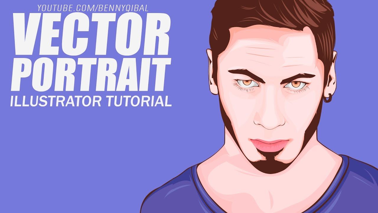 1280x720 Man Vector Portrait Illustrator Tutorial Adobe Illustrator Tutorials