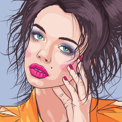 illustrator portrait vector free download