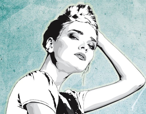 615x482 Amazing Vector Portrait Illustrator Tutorial Psddude