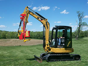 300x225 Vector Mini Excavator Post Driver