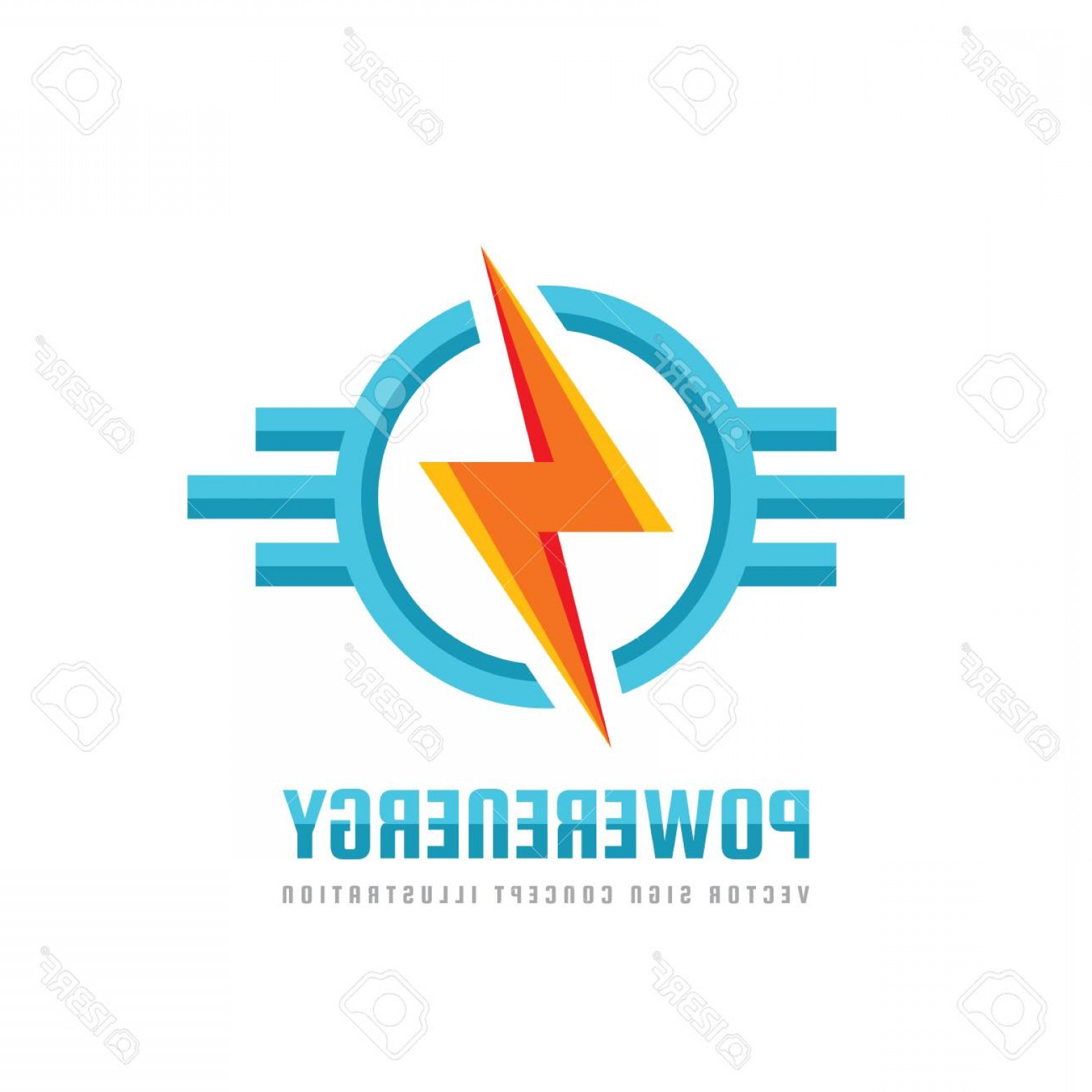 1560x1560 Photostock Vector Lightning Vector Logo Template Concept