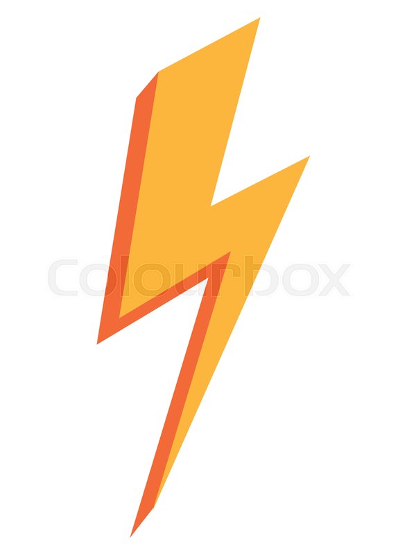 587x800 Thunderbolt Energy Power Icon On White Stock Vector Colourbox