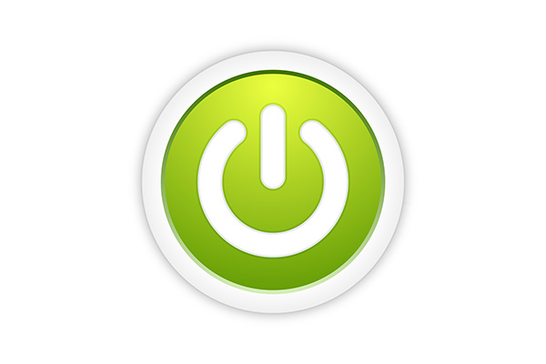 600x400 Vector Power Button Symbol