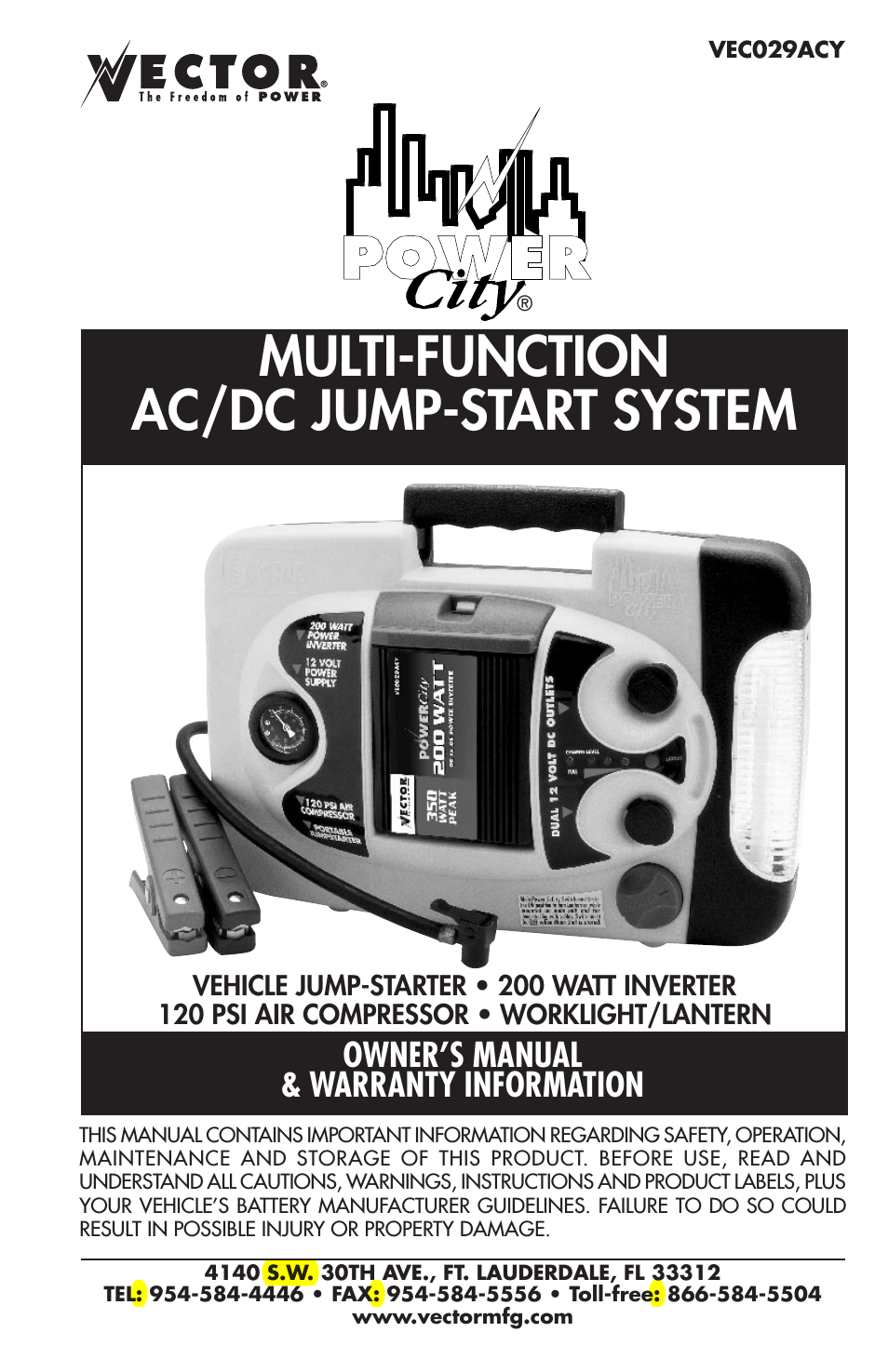 954x1475 Vector Power City User Manual Pages Also