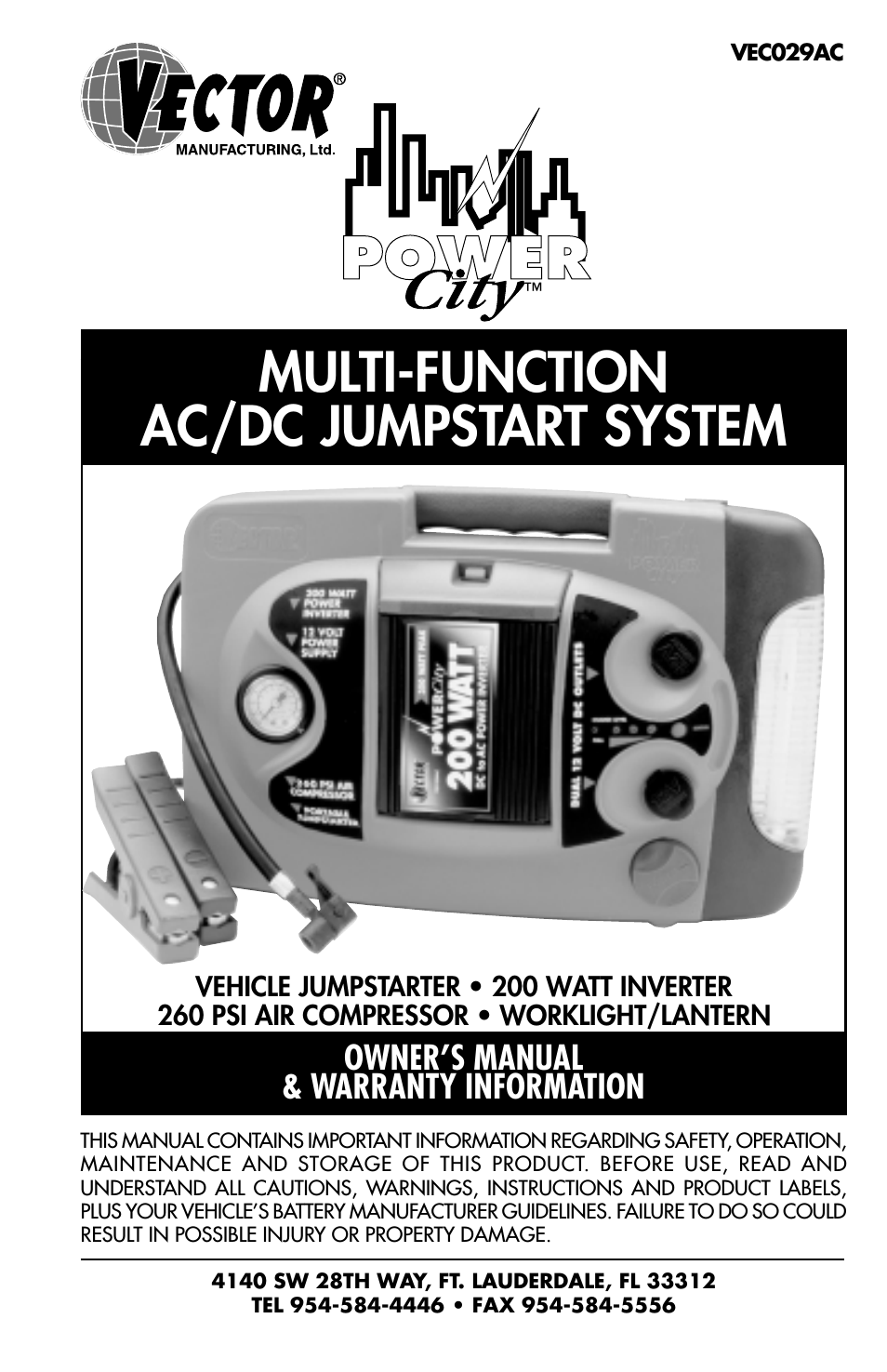 954x1475 Vector Power City User Manual Pages