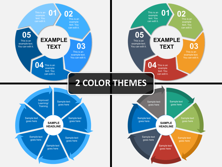 720x540 Circular Arrows Powerpoint Template Sketchbubble
