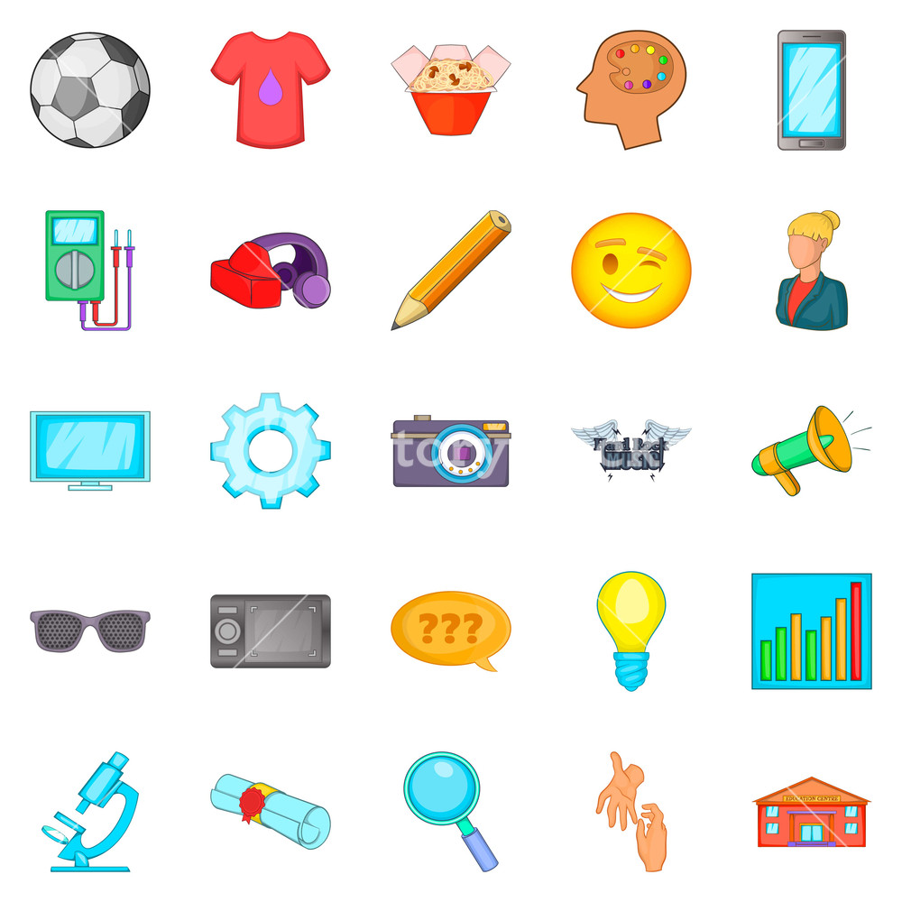 1000x1000 Practice Icons Set Cartoon Set Of Practice Vector Icons