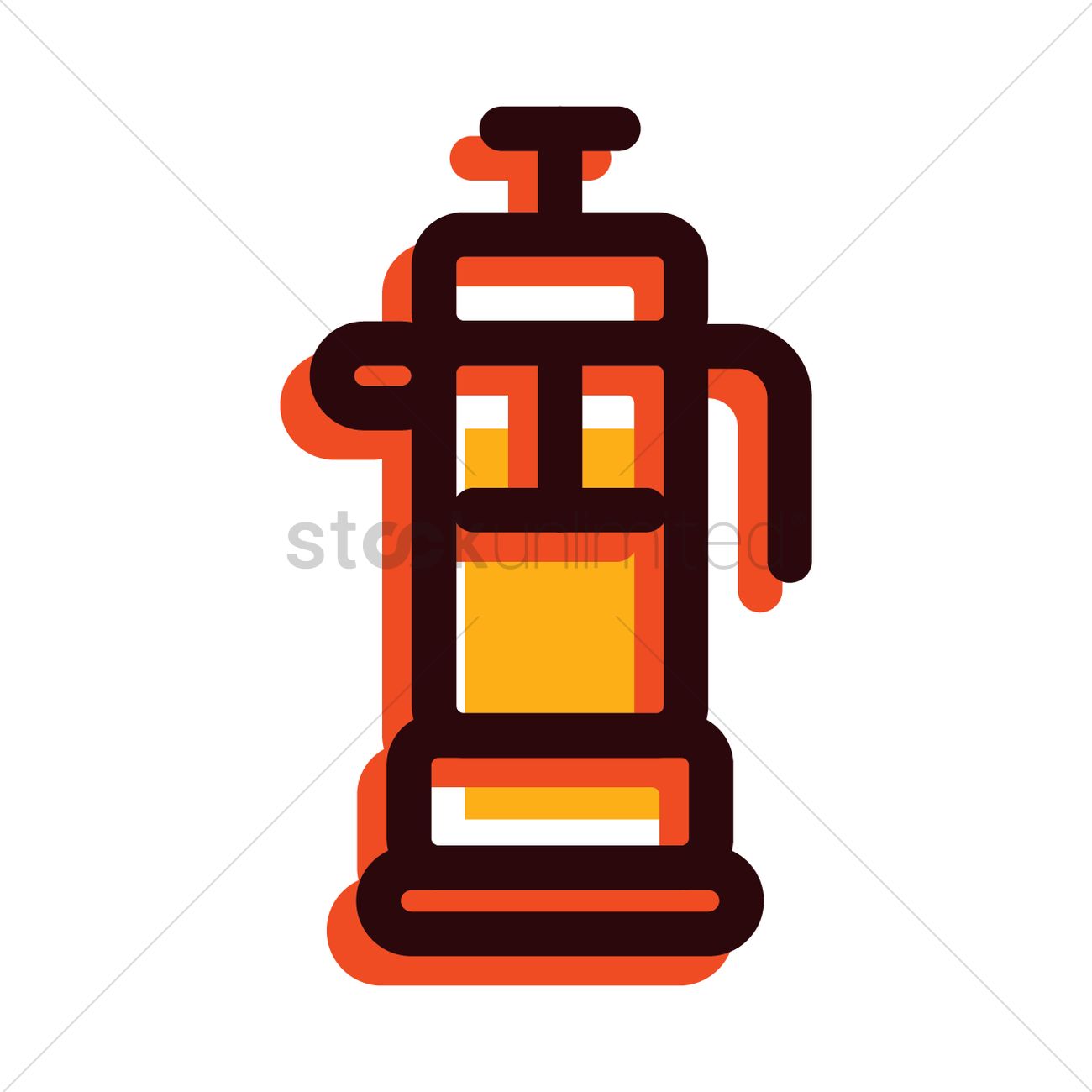 1300x1300 Coffee French Press Vector Image