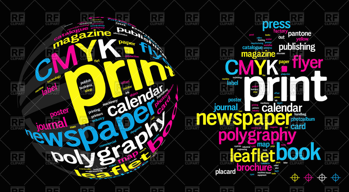 1200x661 Printing Word Cloud Background Vector Image Of Backgrounds