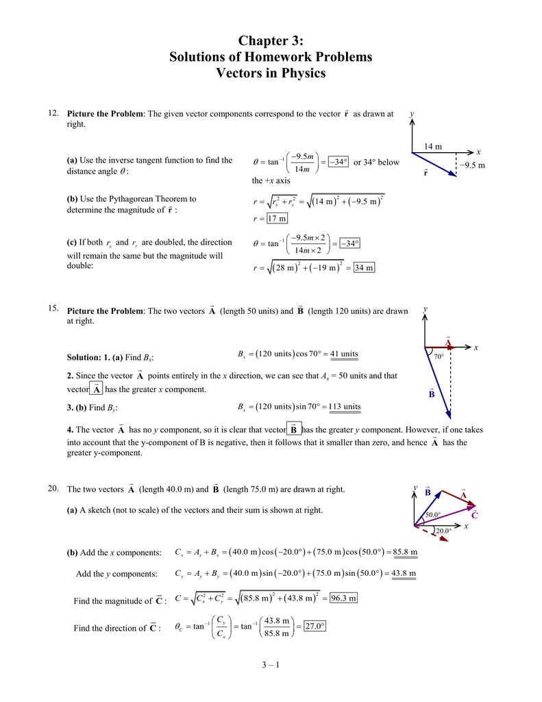 791x1024 Chapter Solutions Of Homework Problems Vectors In Physics
