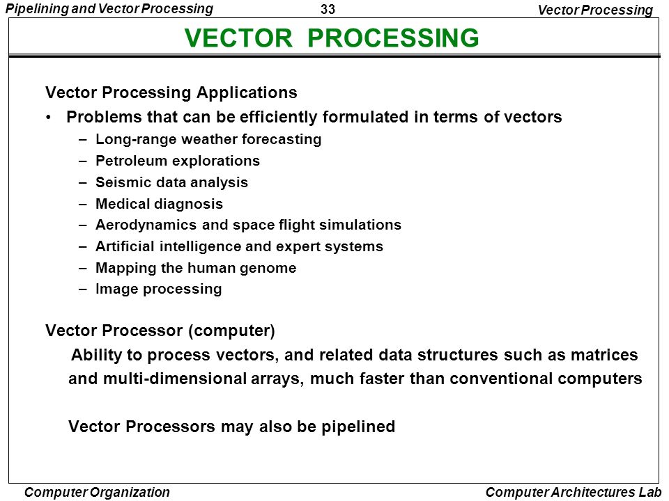 960x720 Pipelining And Vector Processing