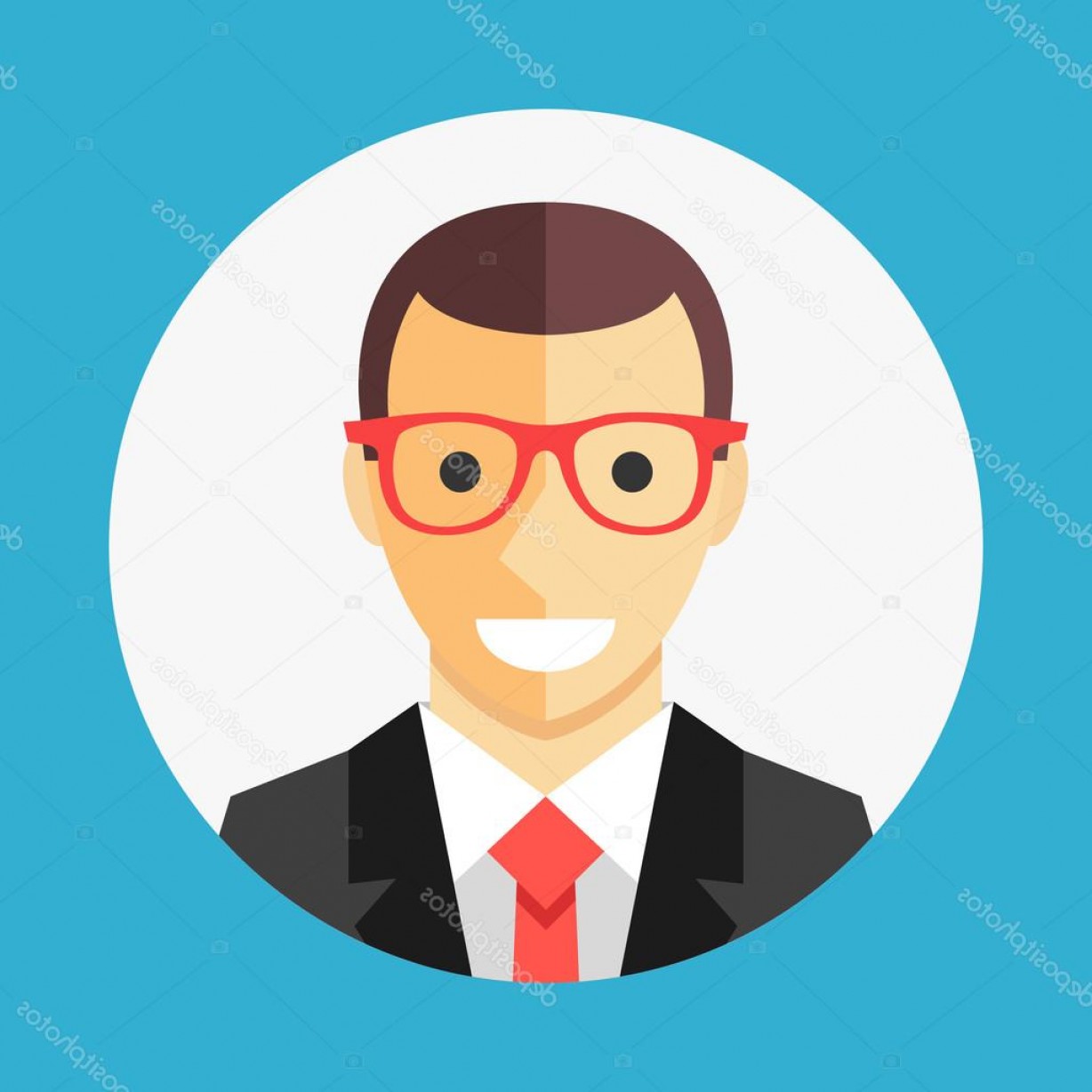 1228x1228 Stock Illustration Vector Businessman Profile Icon Man Cqrecords