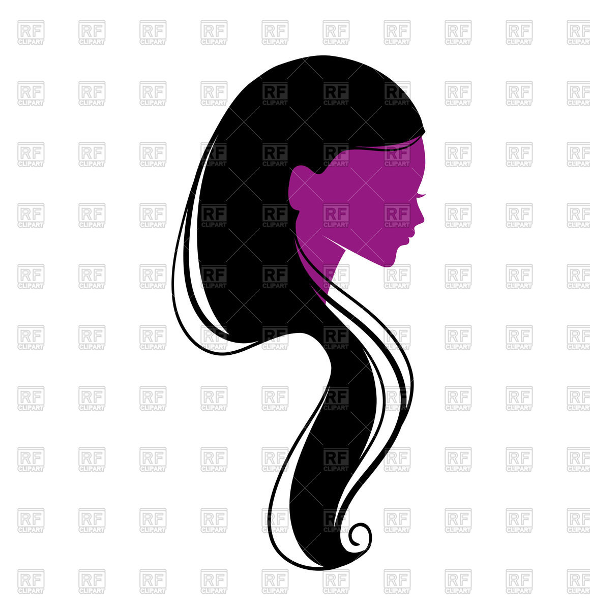 1160x1200 Stylized Profile Of Beautiful Woman