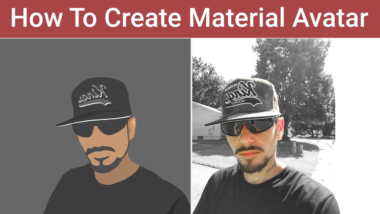 1280x720 Vector Portrait Profile Image Design