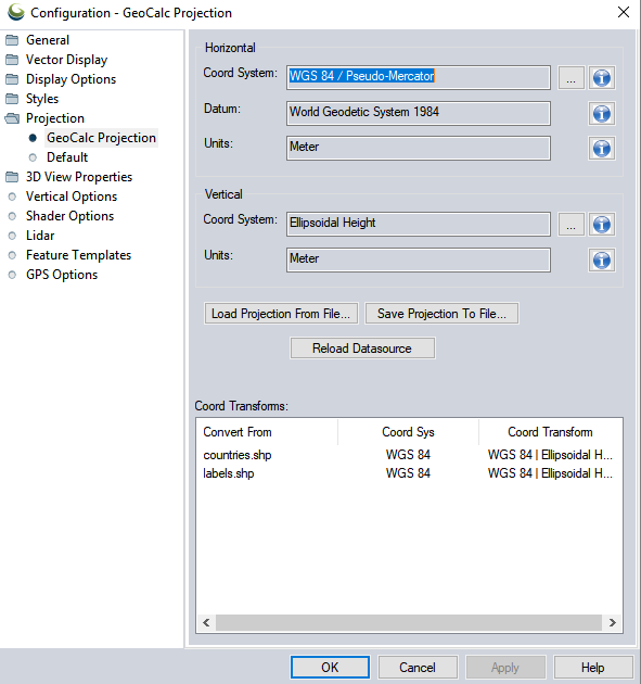 Geocalc Projection Tab 591x630 Geocalc Projection Tab