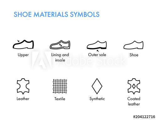 500x383 Shoes Materials Symbols Footwear Labels Shoes Properties Glyph