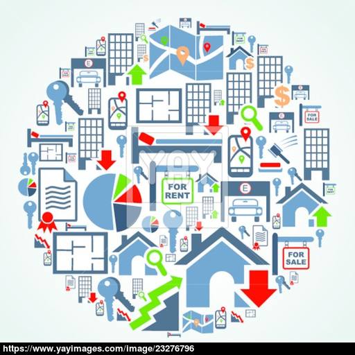 Property Services Market Set Vector 512x512 Property Services Market Set Vector