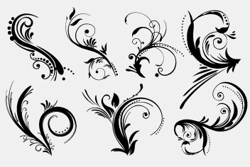 352x236 Floral Elements And Vector