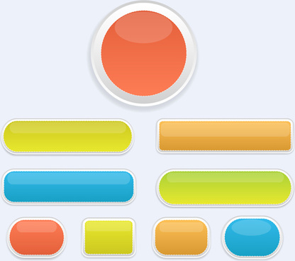 416x368 Glossy Buttons Free Vector Download