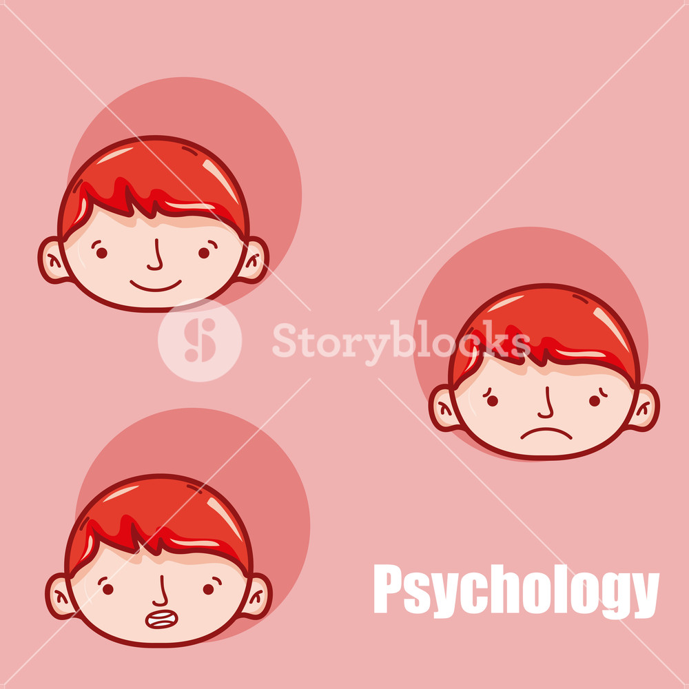 1000x1000 Psychology For Boy Cartoons Vector Illustration Graphic Design