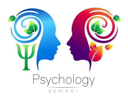 450x360 Modern Head Logo Sign Of Psychology Profile Human Green Leaves