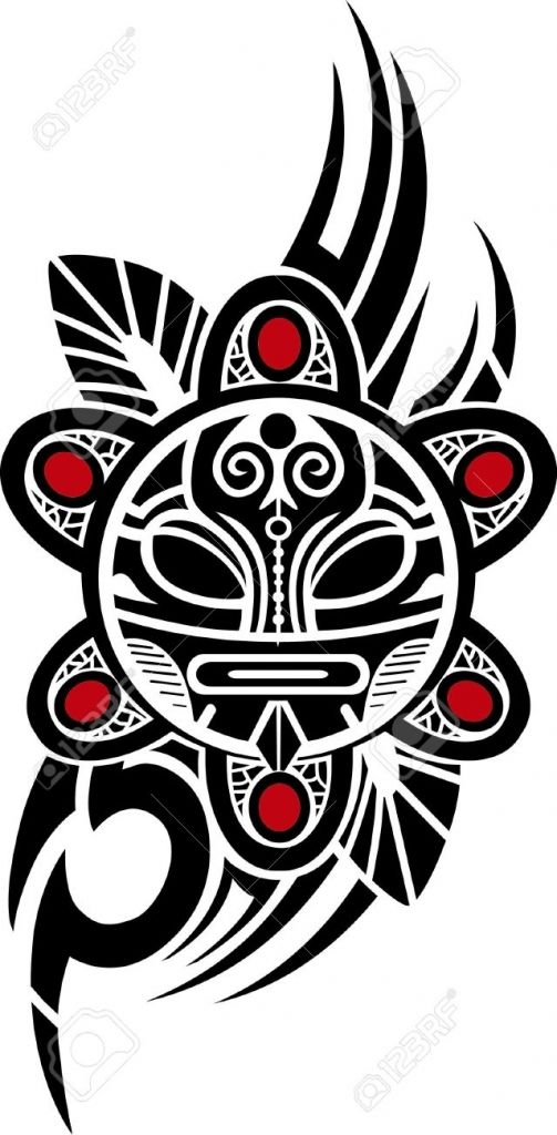 Puerto Rican Tribal Tattoos Taino Sun Tribal Vector Illustration 503x1024 Puerto Rican Tribal Tattoos Taino Sun Tribal Vector Illustration