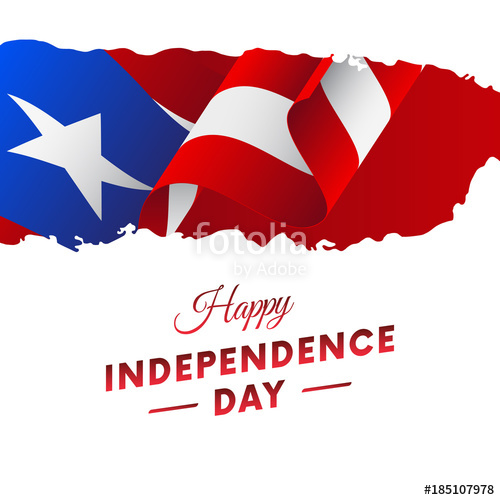 500x500 Puerto Rico Independence Day Puerto Rico Map Vector Illustration
