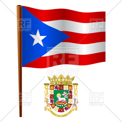 400x400 Puerto Rico Flag And Coat Of Arms Vector Image Of Signs, Symbols