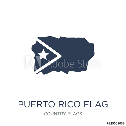 500x500 Puerto Rico Flag Icon Trendy Flat Vector Puerto Rico Flag Icon
