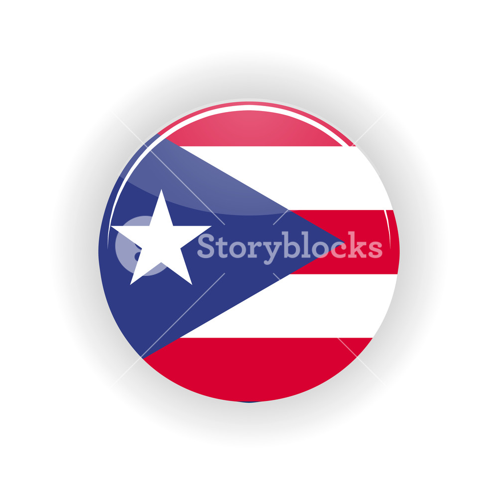1000x1000 Puerto Rico Icon Circle Isolated On White Background San Juan