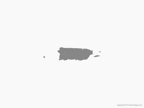 460x345 Vector Map Of Puerto Rico