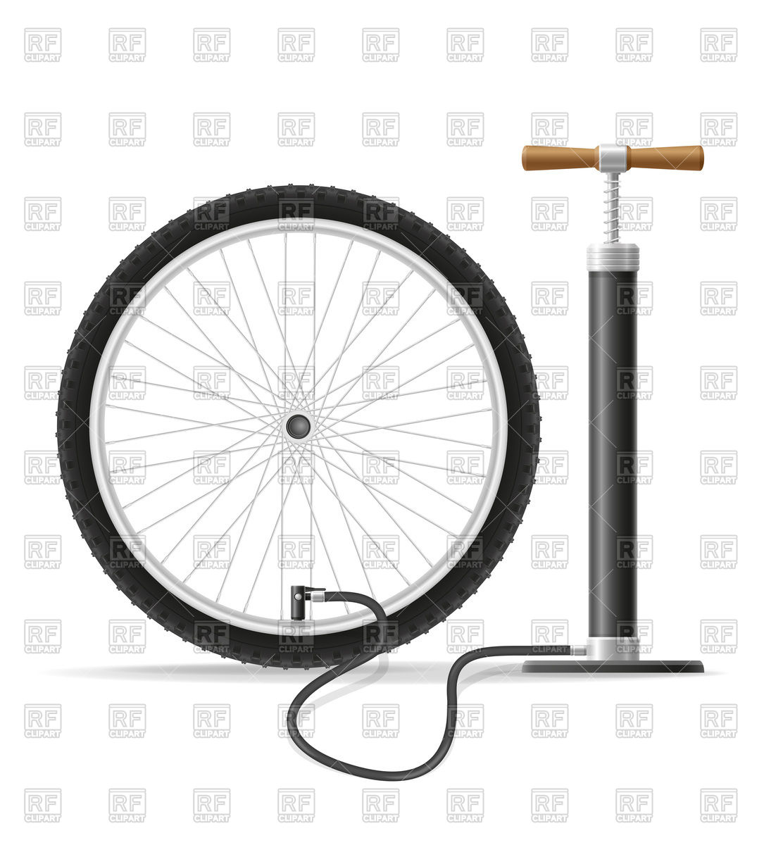 1085x1200 Car Hand Air Pump And Wheel Vector Image Of Objects Konturvid