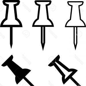 300x300 Photostock Vector Push Pin Vector Art Illustration Newwaysys