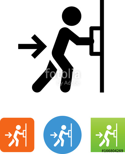 407x500 Push Door Icon Stock Image And Royalty Free Vector