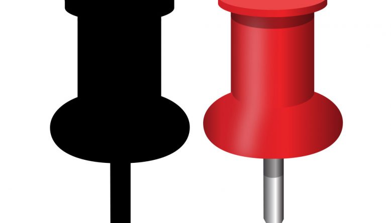 778x445 Vector Push Pins Illustration