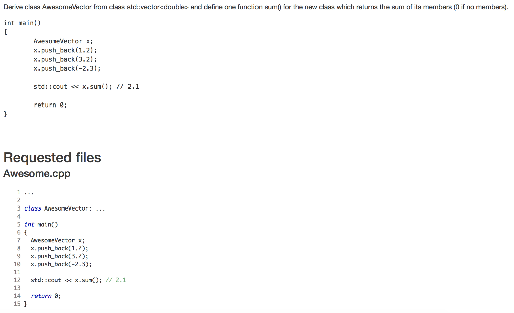 1024x623 Solved Derive Class Awesomevector From Class Stdvector