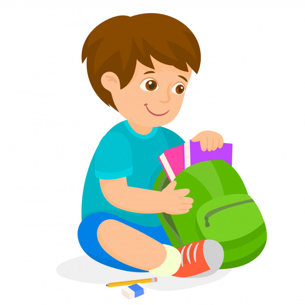 626x626 Putting Books To Backpack Vector Premium Download