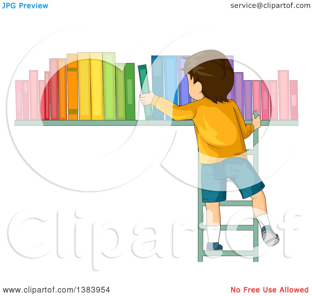 1080x1024 Clipart Of A Rear View Of A Brunette White Boy On A Ladder