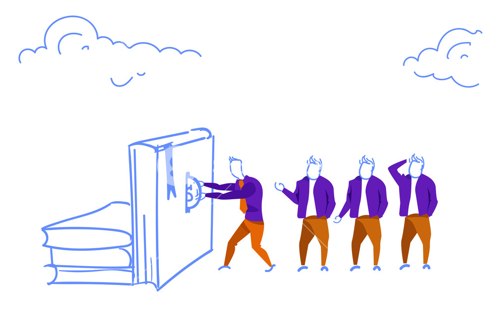 1000x678 Business People Putting Money Dollar Coin Book Bank Investment