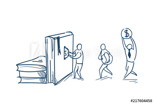 500x339 Business People Putting Money In Book Stack Bank Investment