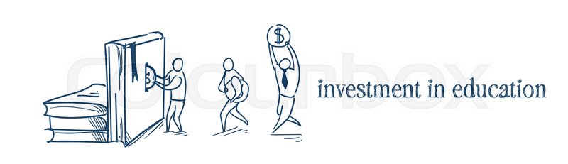 800x231 Business People Putting Money In Book Stock Vector Colourbox