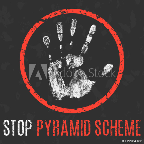 500x500 Vector Social Problems Of Humanity Stop Pyramid Scheme