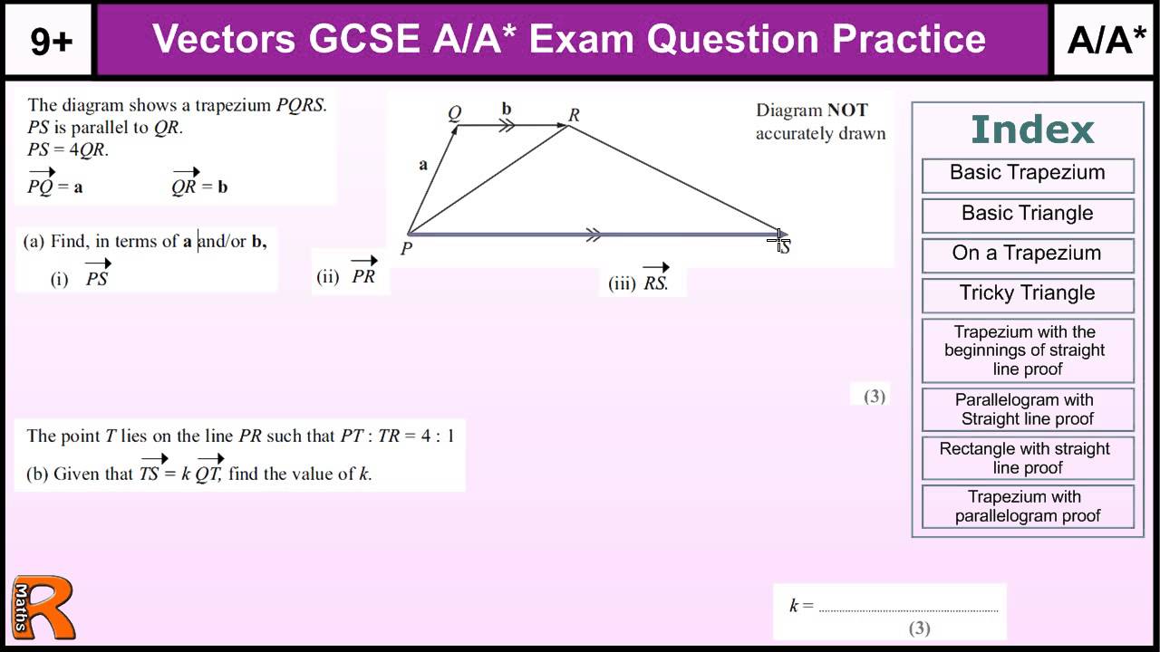 1280x720 How To Do Vectors Aa Gcse Maths Revision Higher Level Worked