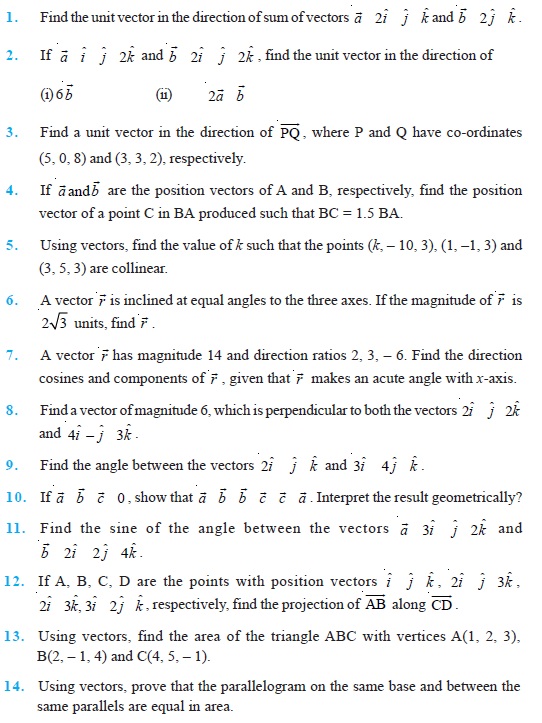 Class Important Questions For Maths Vector Algebra Aglasem 542x723 Class Important Questions For Maths Vector Algebra Aglasem