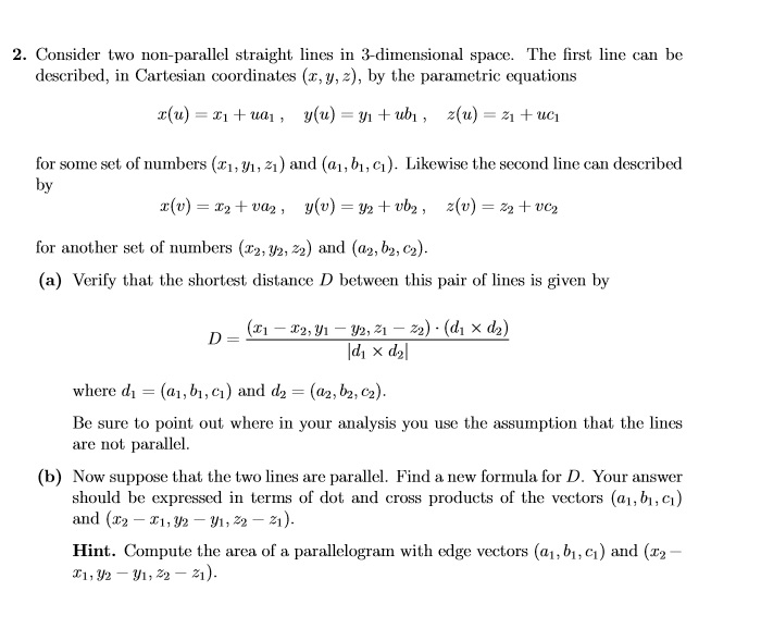 Vector Geometry Question 700x577 Vector Geometry Question