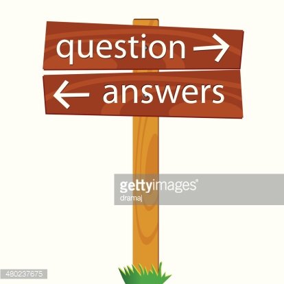 Wooden Signpost For Questions And Answers Vector Illustration 414x414 Wooden Signpost For Questions And Answers Vector Illustration
