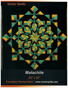 Malachite Quilt Quilting Pattern, Foundation Piecing From Vector 232x300 Malachite Quilt Quilting Pattern, Foundation Piecing From Vector