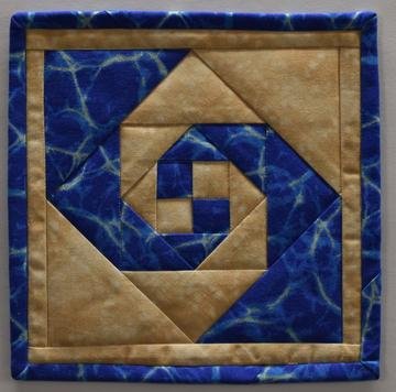 360x356 Foundation Piecing Pattern Vector Quilts Snail's Trail Mug Rug One