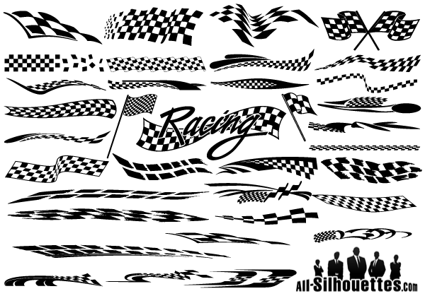 600x419 Free Vector Racing Flags