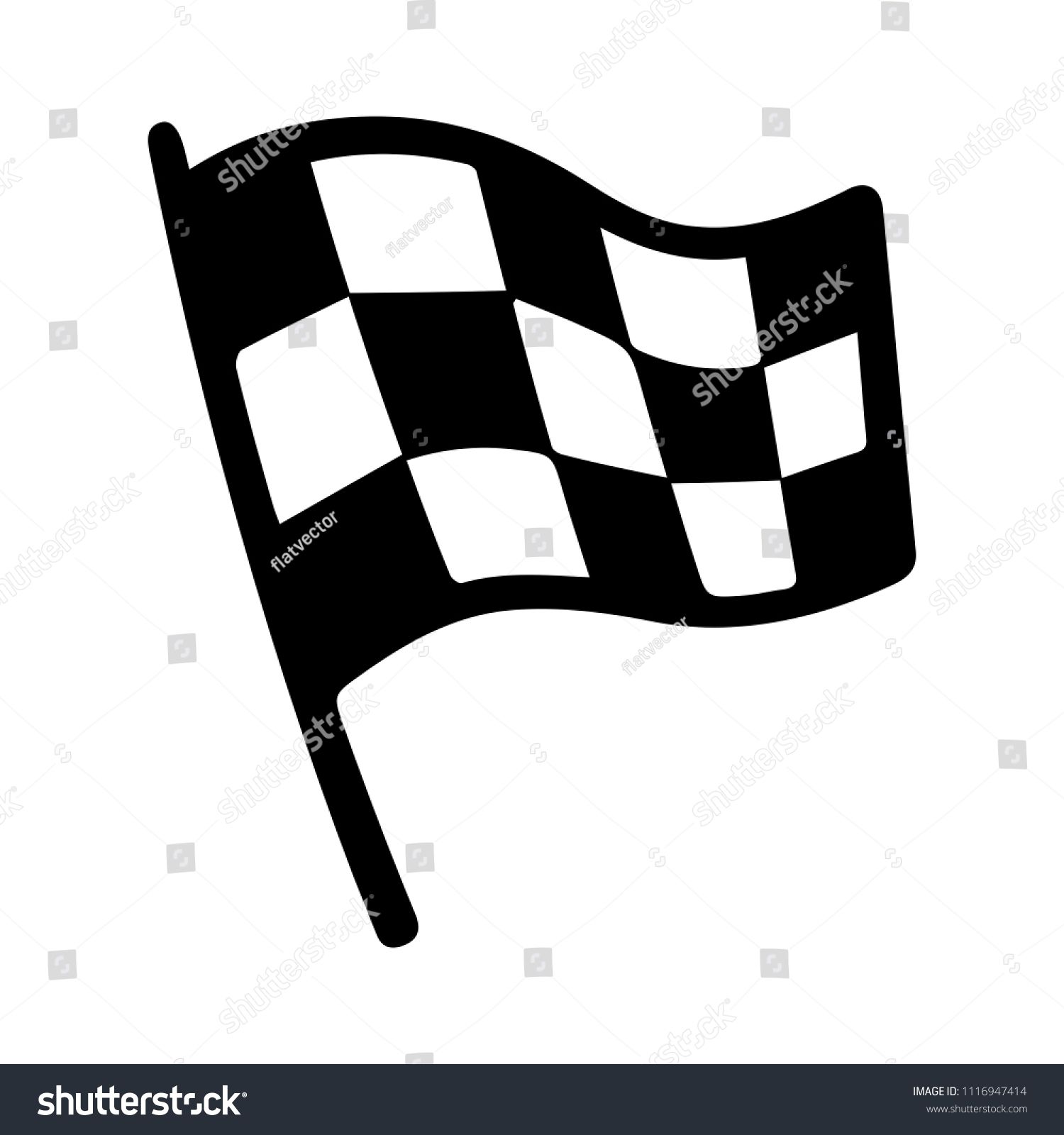 1500x1600 Vector Racing Flag Illustration, Start Finish Winner